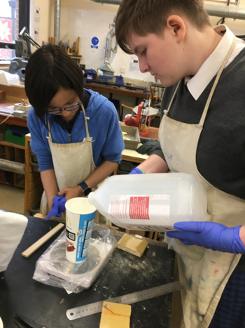 Mixing epoxy for wheel
